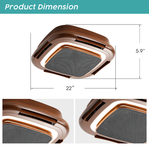<span class=keywords><strong>Ventilateur</strong></span> de plafond intelligent sans pales HSG Modèle 1654 avec lumière et télécommande, en plastique, électrique, pour chambre à coucher et décoration intérieure - Product Image 3