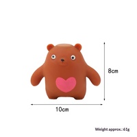 Ours en peluche à rebond lent, mignon, dessin animé, anti-stress, jouet à presser en farine pour adultes et adolescents
