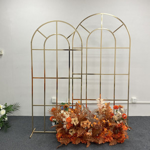 Sfondo decorazione fase evento cornice in metallo staffa ad arco fiore decorazione per matrimonio foresta arco fiore fiore sfondo - Product Image 2