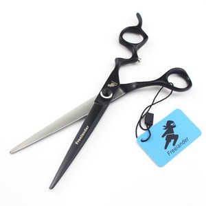 Tijeras de peluquería con mango curvo, para el hogar, para salón de belleza, 7,0 pintura - Product Image 1