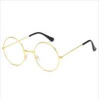 Lunettes rétro pour fille et garçon, monture optique ronde en métal, verres transparents, vente en gros,