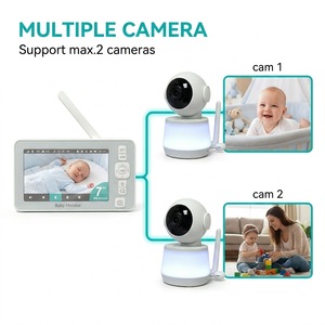 KT724T 2.4G 5G Dual Band WiFi Baby Monitor 7 inch 720P HD Screen 6000mAh Wireless Audio Video Baby Intercom PTZ Camera App - Product Image 3