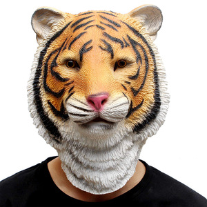 Figurine en latex tête de tigre d'horreur, style <span class=keywords><strong>Famille</strong></span> <span class=keywords><strong>Addams</strong></span>, pour Noël, Halloween, décoration de maison écologique, artisanat de bureau, fête - Product Image 1