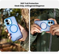 Coque de téléphone C&T Beauty Shield transparente magnétique antichoc en TPU PC TPE, design 3-en-1 pour 17/16/15/14/13/12/11 Pro Max