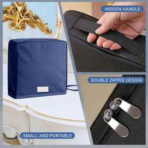<b>Makeup</b> <b>Bag</b>, Standing <b>Makeup</b> <b>Bag</b> Portable,Multi-Purpose Large Capacity,Waterproof <b>with</b> <b>Compartments</b>,Travel-Friendly - Product Image 4