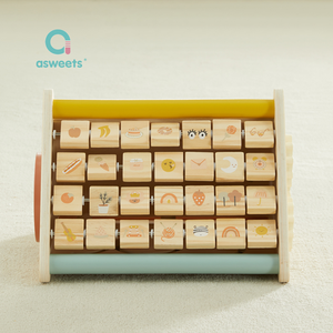 Asweets Montessori, juguete de <span class=keywords><strong>aprendizaje</strong></span> para niños pequeños, nuevo triángulo de actividad de madera para bebés, juguete educativo DIY con temática de fantasía y ciencia ficción - Product Image 3