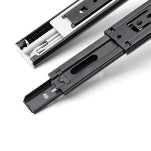 Zinc Plaqué 45mm Extension Complète Télescopique <span class=keywords><strong>Tiroir</strong></span> Glissières Quincaillerie De Meubles pour Cuisine Salle À Manger En Plein Air Chambre Salle De Bains - Product Image 2