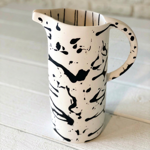 Resin Water Jug Smooth Glossy Surface Strong Durable Classic Style Lid Handle Dishwasher Safe for Home Office Gifting Decoration - Product Image 1