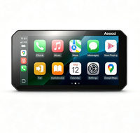 Écran CarPlay pour moto Aoocci C9 ProMax avec caméra embarquée, écran partagé 6 pouces, Android Auto sans fil, navigation GPS avant et arrière