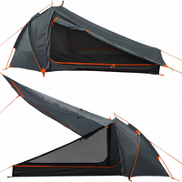Tente de randonnée compacte 3 saisons en Silnylon 20D ultralégère personnalisée, portable, hautement imperméable, pour une personne