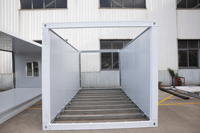 Maison conteneur modulaire préfabriquée moderne en panneaux d'acier à assembler, 20 pieds, fenêtre coulissante, garantie 5 ans, livrée en kit