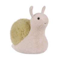 Nouveau gros petit escargot en peluche personnalisé moelleux fourrure en peluche prix usine poupée endormie Kawaii dessin animé escargot conception jouets en peluche