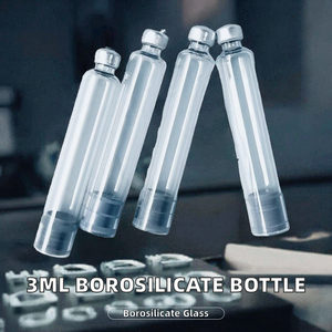 3ml High Borosilicate Glass Disposable Conical <b>Bottle</b> With Rubber <b>Stopper</b> Sealing in Stock Medical Beauty Liquid Glass Vial - Product Image 2