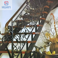 Balustrades de luxe en fer forgé pour extérieur, escaliers, balcons et villas, galvanisées à chaud, dorées, avec design moulé en 3D