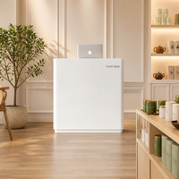 Comptoir de caisse blanc pour commerce de détail, petit bureau d'accueil avec tiroirs verrouillables, armoire, comptoir de caisse pour boutique commerciale, OEM ODM