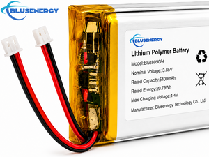Blusenergy 3.85V 5400mAh Lithium Polymer Battery Blus805084 With Wire Connector For Consumer Electronics - Product Image 2