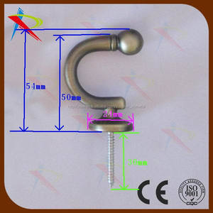 Fancy rèm đơn giản phần cứng với Dây đeo hợp kim kẽm accessoriescurtain móc - Product Image 3