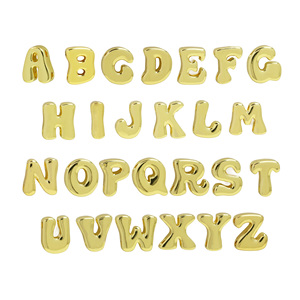 2024 Tùy Chỉnh Thời Trang Mạ Vàng Tùy Chỉnh Đồ Trang Sứ<span class=keywords><strong>c</strong></span> Tự Làm Brass Chuỗi Trượt Quyến Rũ Thư Bong Bóng Vòng Đeo Tay Cho Phụ Nữ - Product Image 6