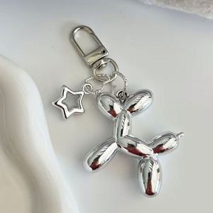 Wholesale 3D Balloon Dog <b>Key</b> <b>Ring</b> for Car <b>Keys</b> Mobile Phone Accessories Fashion Heart-shaped <b>Key</b> <b>Ring</b> - Product Image 2