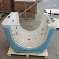 Baignoire de massage pour bébé en acrylique autoportante, de qualité supérieure, avec hydrothérapie et bulles, baignoire à remous pour bébé