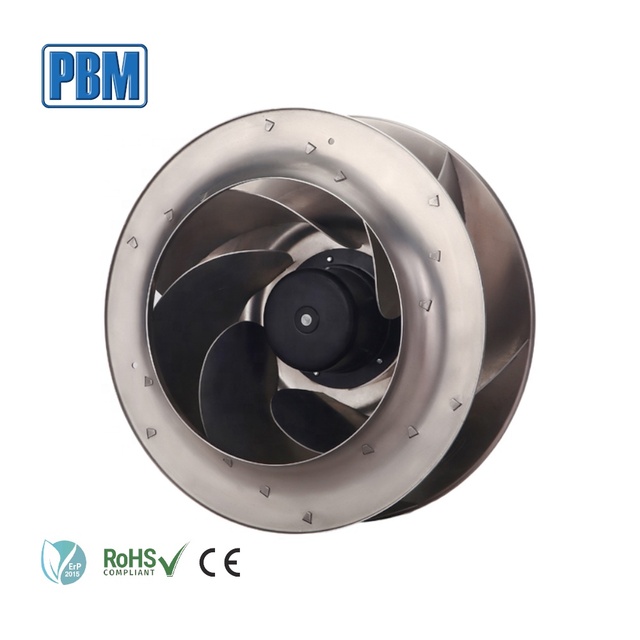 400x192.5mm Stainless Steel Blade Brushless EC-DC Centrifugal Exhaust Blower IP55 Protection 48V CE Certified Free Standing PBM