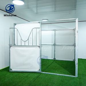 Временный передвижной конный укрытий с ПВХ-крышей и портативным оцинкованным каркасом для лагерей - Product Image 4