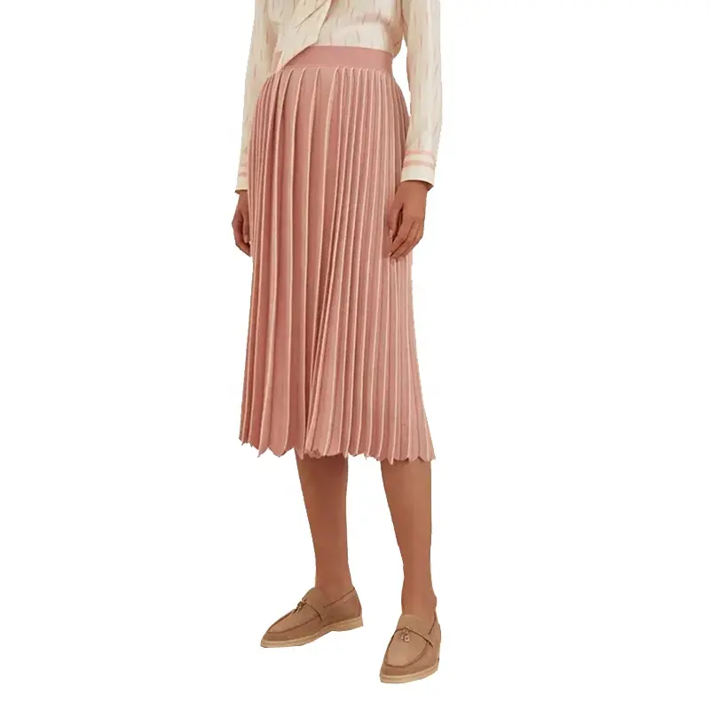 Женский с коротким 2022 индивидуальный OEM ODM Осень Весна шерстяной кашемировый свитер плиссированная юбка для женщин вязаная юбка