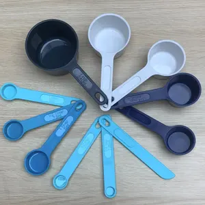 11pcs Plastic Measuring Cups And Spoons Set Multiple Color Measuring Spoons For Dry And Liquid Ingredients