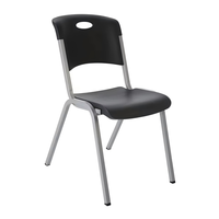 Chaise de bureau visiteur en HDPE avec découpe 47x56x80cm, 6kg – Mobilier pour salle de conférence et salle d'attente