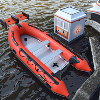 Bateau pneumatique à ponton en aluminium certifié CE pour 4 personnes, bateau de pêche à grande vitesse à vendre pour les loisirs rapides, fabriqué en PVC Hypalon