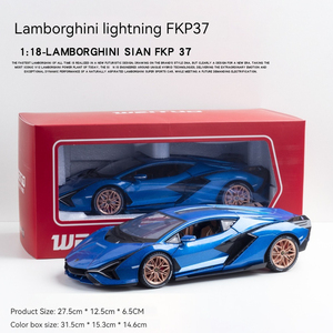 Voitures miniatures 1:18 métal moulé sous pression Lambor <span class=keywords><strong>ghini</strong></span> SIAN modèle de <span class=keywords><strong>voiture</strong></span> en alliage son et lumière portes rétractables collection ouverte décoration jouet ca - Product Image 5