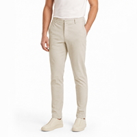 Nouveau pantalon de costume pour homme en coton et élasthanne de haute qualité, coupe slim, taille élastique, tissu sergé extensible, pantalon technique, vente en gros
