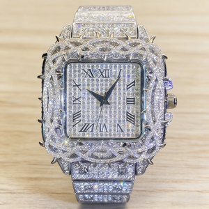 High Quality Custom VVS Full Inlaid Moissanite Luxury <b>Watch</b> | Shiny Even in Natural Light | Hip Hop Style Men's Business <b>Watch</b> - Product Image 4