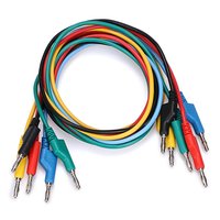5 pièces 4MM fiche banane à fiche banane multimètre fils de Test Kit de câble 100cm de longueur en conducteur de cuivre Durable