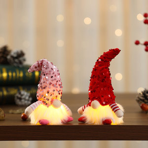 New <b>sequined</b> <b>top</b> hat light-up faceless doll - Valentine's Day/Christmas decoration/gift - Product Image 3
