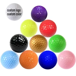 Китай, производство, оптовая продажа, дешевые двухслойные цветные мини-мячи для гольфа с логотипом на заказ