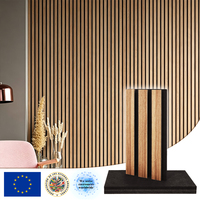 Panneau mural professionnel en lattes de bois insonorisant pour salle de réunion, avec feutre PET ignifuge et livraison DDP mondiale et prix compétitifs
