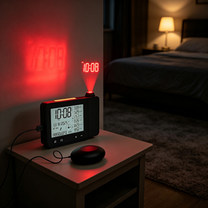 Reloj Despertador con Proyección Digital Islámica, Azan Musulmán, Proyector <span class=keywords><strong>de</strong></span> Pared con Dirección Qibla y 5 Horarios <span class=keywords><strong>de</strong></span> Oración Diarios - Product Image 2