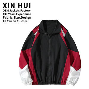 Chaqueta Técnica Personalizada Roja, Negra y Blanca, Ropa de Invierno para Hombre, Chaqueta de Piloto con Cierre Completo, 100% Algodón, Forro de Algodón, Personalizable - Product Image 1