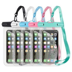 Sac de téléphone portable de natation étanche en PVC transparent universel pochette étanche pour téléphone portable pour tous les modèles