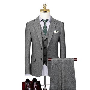 <span class=keywords><strong>Costume</strong></span> de Mariage Slim pour Homme, <span class=keywords><strong>Style</strong></span> <span class=keywords><strong>Italien</strong></span> Décontracté, 3 Pièces (Blazer, Pantalon, Gilet) à Boutonnage Simple, Tailles M-6XL - Product Image 3