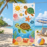 OEM Bulk 100% Cotton Terry Beach Towel Custom Striped Print Logo Large Oversized Absorbent Soft Hotel Pool Swim Towel