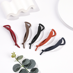 Coréen Vintage Banane Mat Pinces À <span class=keywords><strong>Cheveux</strong></span> Griffe Fille En Plastique Barrette <span class=keywords><strong>Crabe</strong></span> Griffes Vertical Queue De Cheval Femmes Filles Accessoires De <span class=keywords><strong>Cheveux</strong></span> - Product Image 3