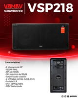 VAMAV Bocinas Profesional VSP15 Subwoofer de madera 15 pulgadas, 500W RMS, para eventos interior y exterior, sistema DJ