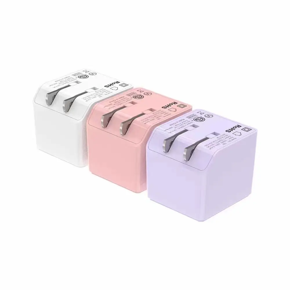 신상품 뜨거운 판매 다채로운 접이식 타입 포트 pd 18w + qc 3.0 18w usb 포트 pd 벽 충전기 휴대 전화 용