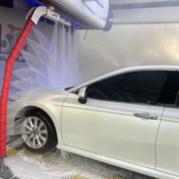 Machine de lavage de voitures entièrement automatique sans contact, tunnel de lavage électrique de 18 m, 60 voitures par heure, système de lavage automatique en tunnel