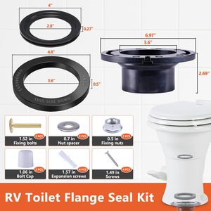 Joint d'étanchéité Horing pour toilettes électriques <span class=keywords><strong>de</strong></span> camping-car, design moderne, facile à installer (DIY), en caoutchouc ABS, pour raccord <span class=keywords><strong>de</strong></span> <span class=keywords><strong>sortie</strong></span> <span class=keywords><strong>de</strong></span> 3, 4 pouces, garantie 3 ans - Product Image 3