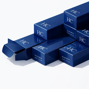 Custom Folding Carton Perfume Box with Hot Foil Stamping and Custom Window Cutout for Retail Gift Packaging - Product Image 4