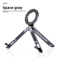 Support magnétique multifonctionnel en alliage d'aluminium pour téléphone, compatible ODM/OEM, support universel pour téléphone et tablette pour le bureau, les voyages et l'extérieur