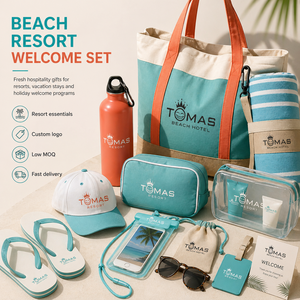 Ensemble cadeau promotionnel d'entreprise : sac de sport, bouteille d'eau, masque de sommeil, porte-passeport, carnet, portefeuille et trousse de toilette pour événements - Product Image 3